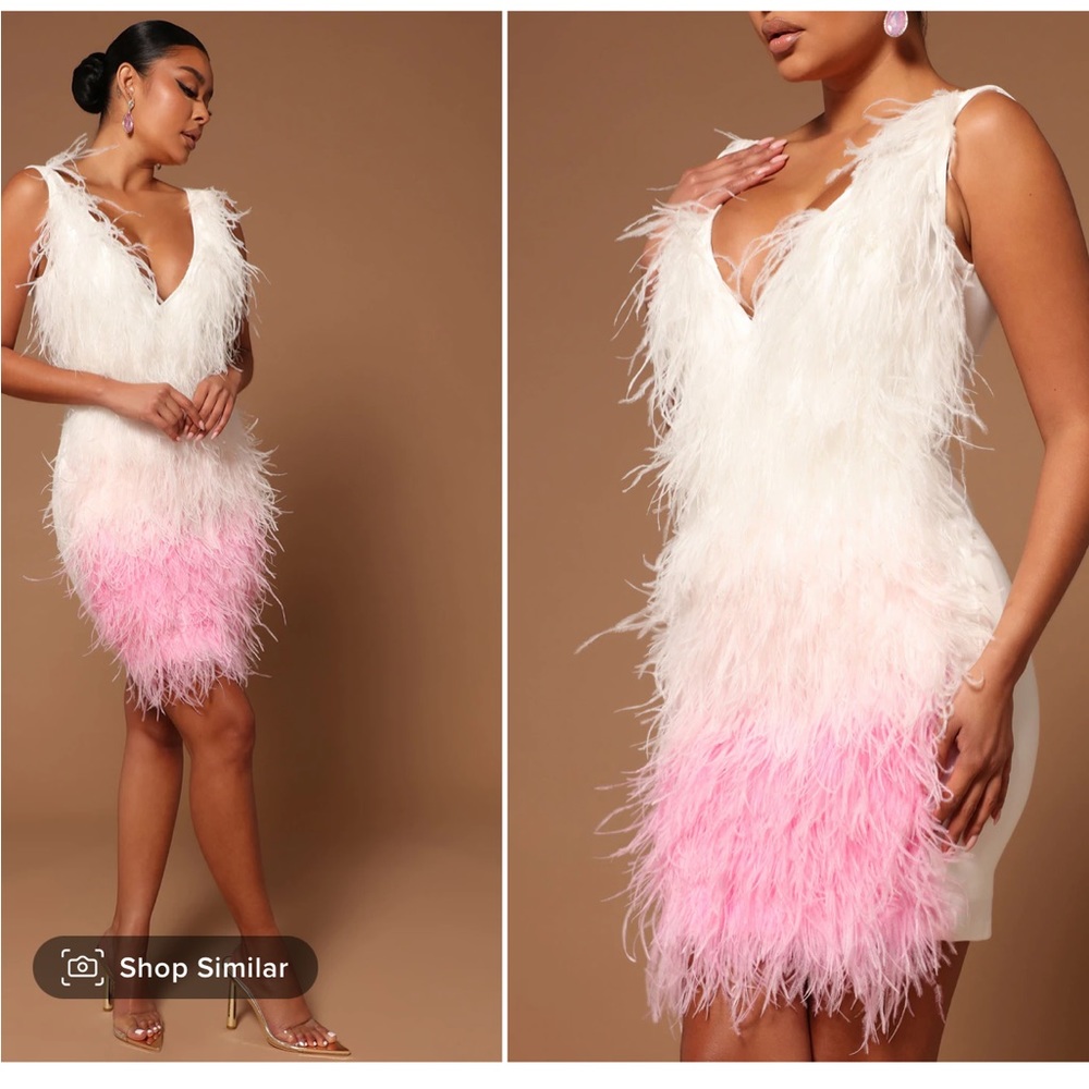 Feather Mini Dress